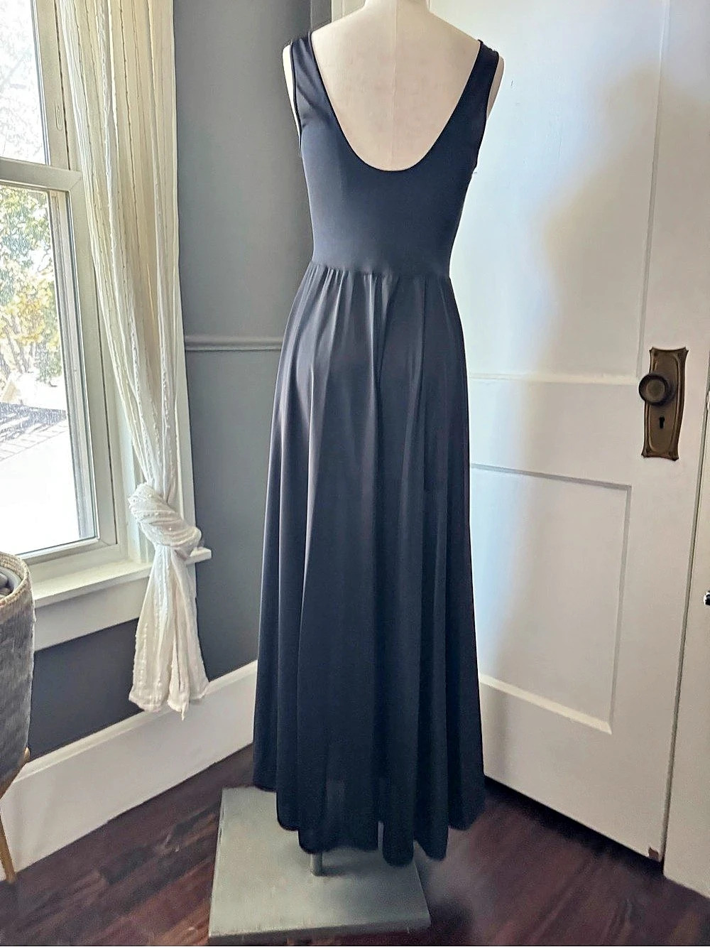 Vintage Black Lace Olga Nightgown - Picture 2 of 6